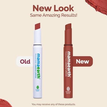 Mamaearth Moisture Matte Longstay Lipstick with Avocado Oil & Vitamin E for 12 Hour Long Stay - 2 g (Peach Nude)